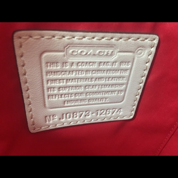 NWOT Coach Zoe Gold Khaki Cranberry Bag - Picture 6 of 8